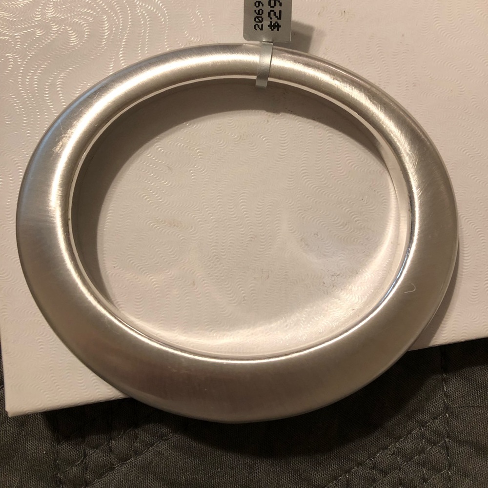 Silver satin finish bangle